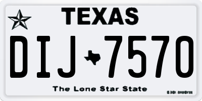 TX license plate DIJ7570