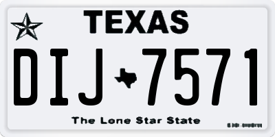 TX license plate DIJ7571