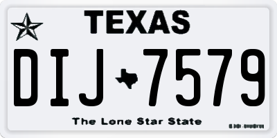 TX license plate DIJ7579
