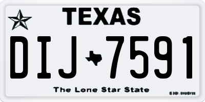 TX license plate DIJ7591