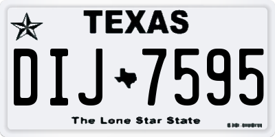 TX license plate DIJ7595