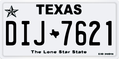 TX license plate DIJ7621