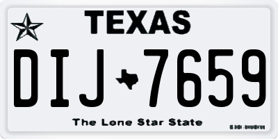 TX license plate DIJ7659
