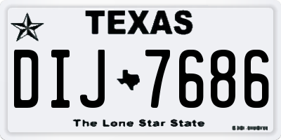 TX license plate DIJ7686