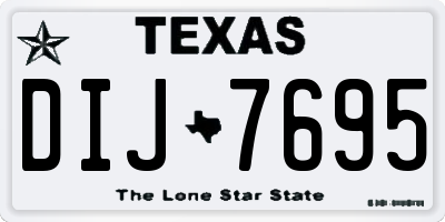 TX license plate DIJ7695