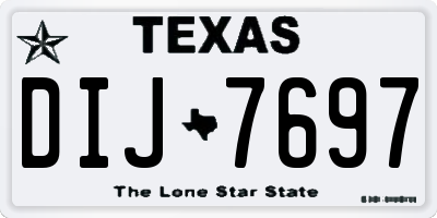 TX license plate DIJ7697