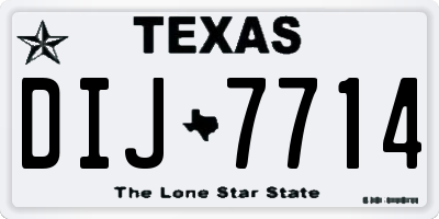 TX license plate DIJ7714