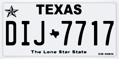 TX license plate DIJ7717