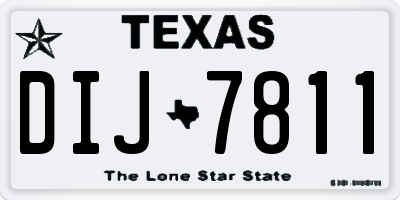 TX license plate DIJ7811
