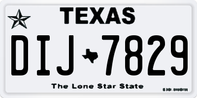 TX license plate DIJ7829