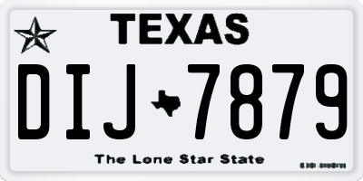 TX license plate DIJ7879