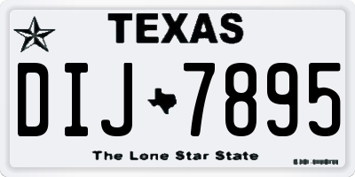 TX license plate DIJ7895