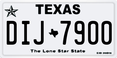 TX license plate DIJ7900