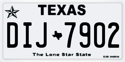 TX license plate DIJ7902