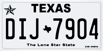 TX license plate DIJ7904