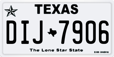 TX license plate DIJ7906