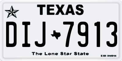 TX license plate DIJ7913