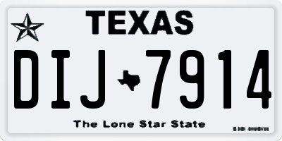 TX license plate DIJ7914
