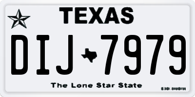 TX license plate DIJ7979