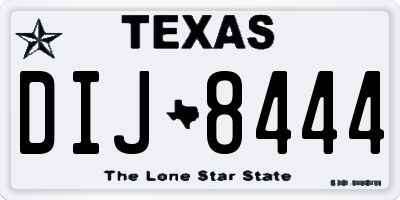 TX license plate DIJ8444