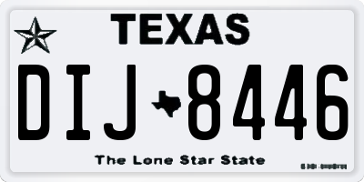 TX license plate DIJ8446