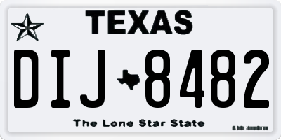 TX license plate DIJ8482