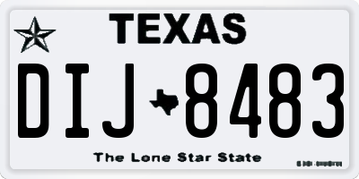 TX license plate DIJ8483