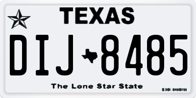 TX license plate DIJ8485