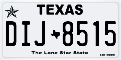 TX license plate DIJ8515