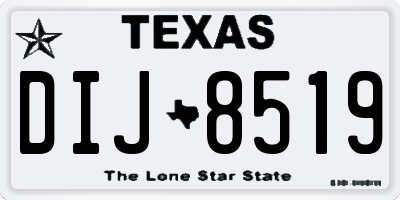 TX license plate DIJ8519