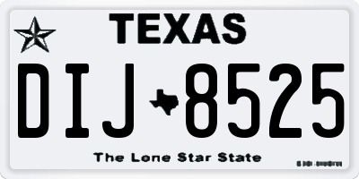 TX license plate DIJ8525