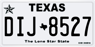 TX license plate DIJ8527