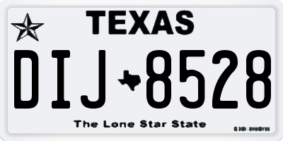 TX license plate DIJ8528