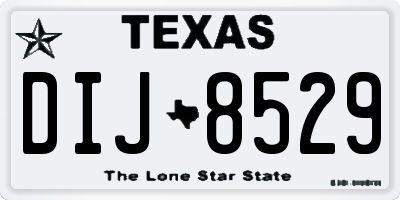TX license plate DIJ8529