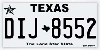 TX license plate DIJ8552
