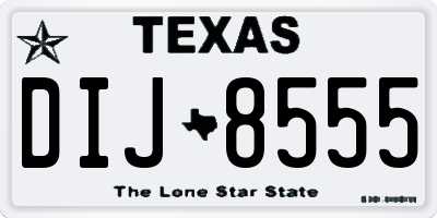 TX license plate DIJ8555