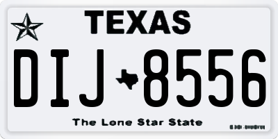 TX license plate DIJ8556