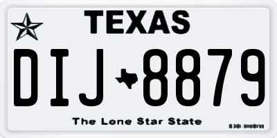 TX license plate DIJ8879