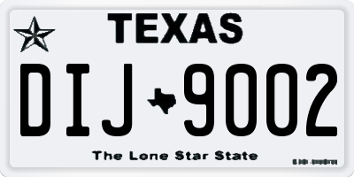TX license plate DIJ9002