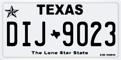 TX license plate DIJ9023
