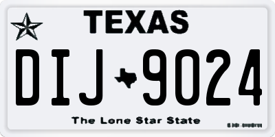 TX license plate DIJ9024