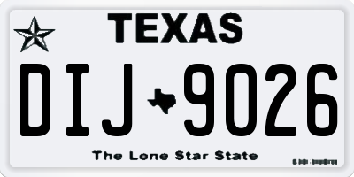 TX license plate DIJ9026
