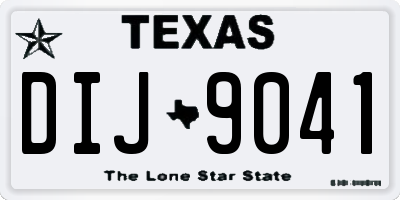 TX license plate DIJ9041