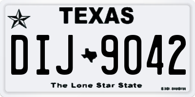 TX license plate DIJ9042