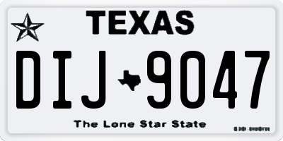 TX license plate DIJ9047