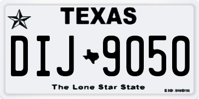 TX license plate DIJ9050