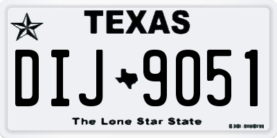 TX license plate DIJ9051
