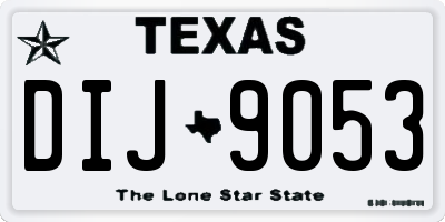 TX license plate DIJ9053