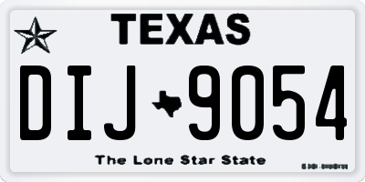 TX license plate DIJ9054