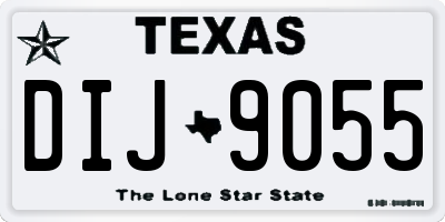 TX license plate DIJ9055